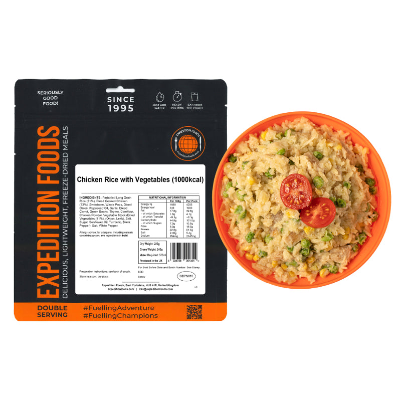 Expedition Foods Chicken Rice with Vegetables (1000kcal)