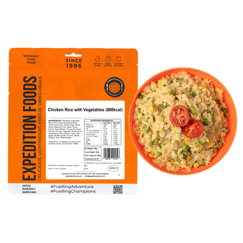 Expedition Foods Chicken Rice with Vegetables (High Energy)