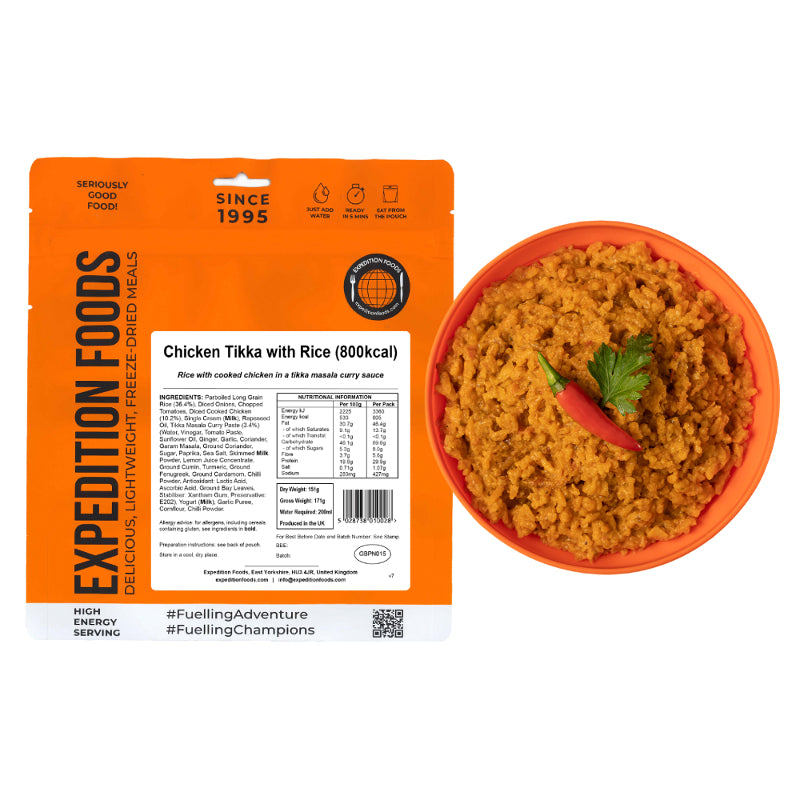 Expedition Foods Chicken Tikka with Rice (High Energy)