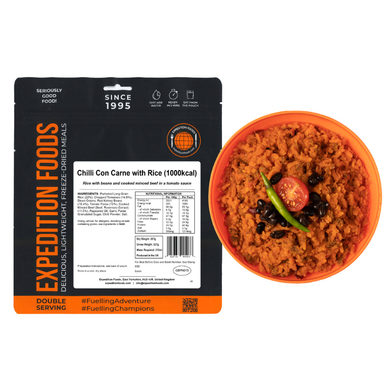 Expedition Foods Chilli Con Carne with Rice (1000Kcal)