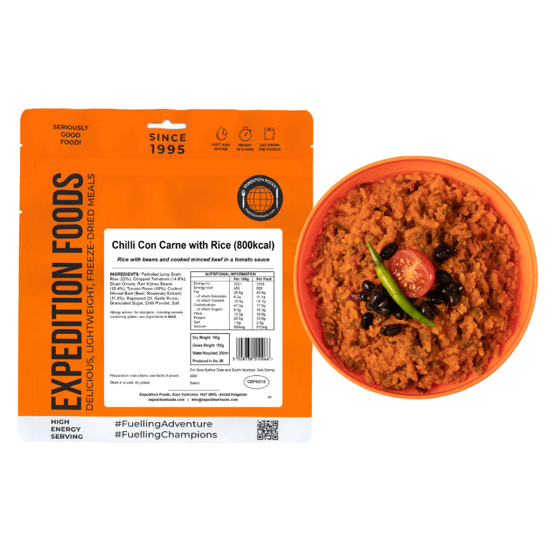 Expedition Foods Chilli Con Carne with Rice (High Energy)