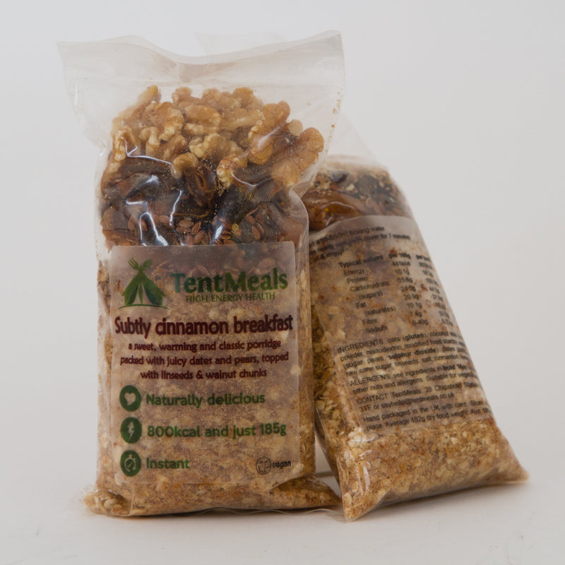 *** SALE *** TentMeals Subtly Cinnamon breakfast - 800 kcal - BBE March 2024