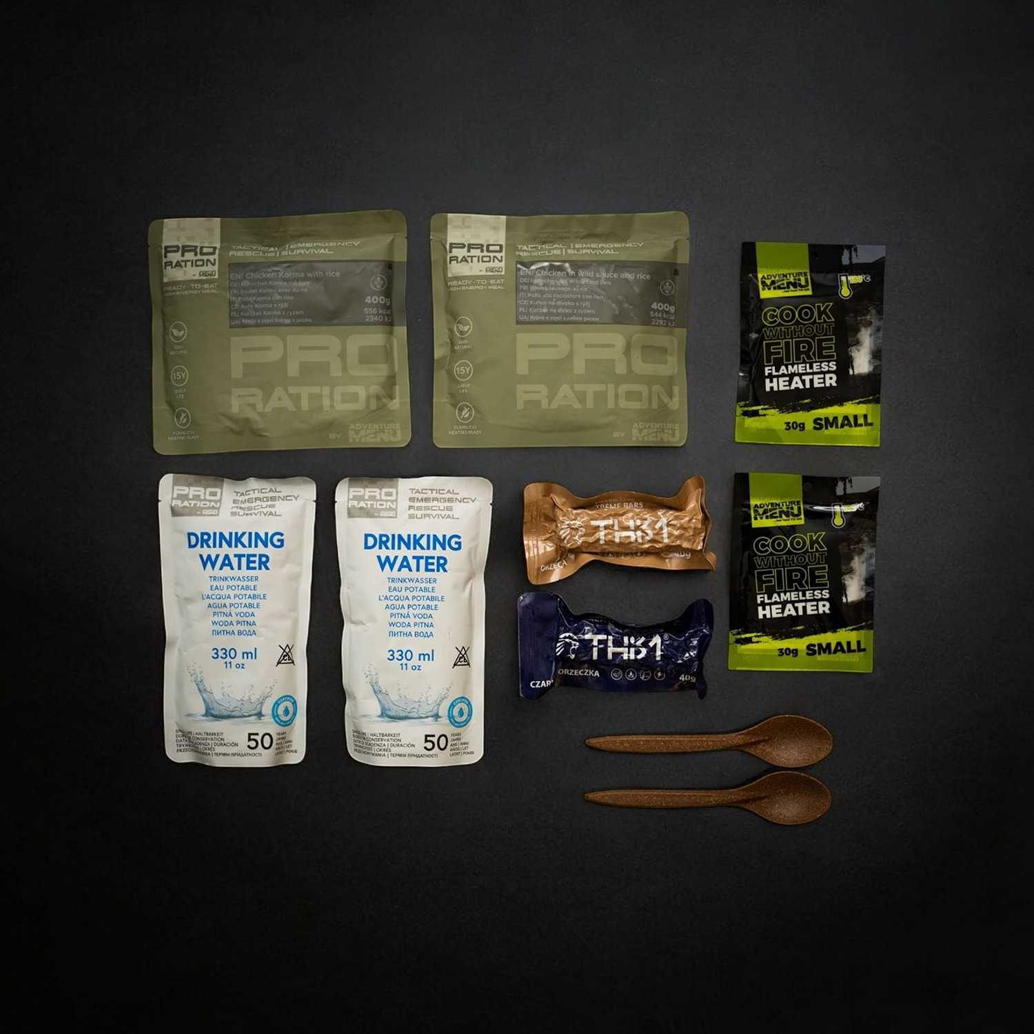 Pro Ration Emergency Food/Water Pack Menu II