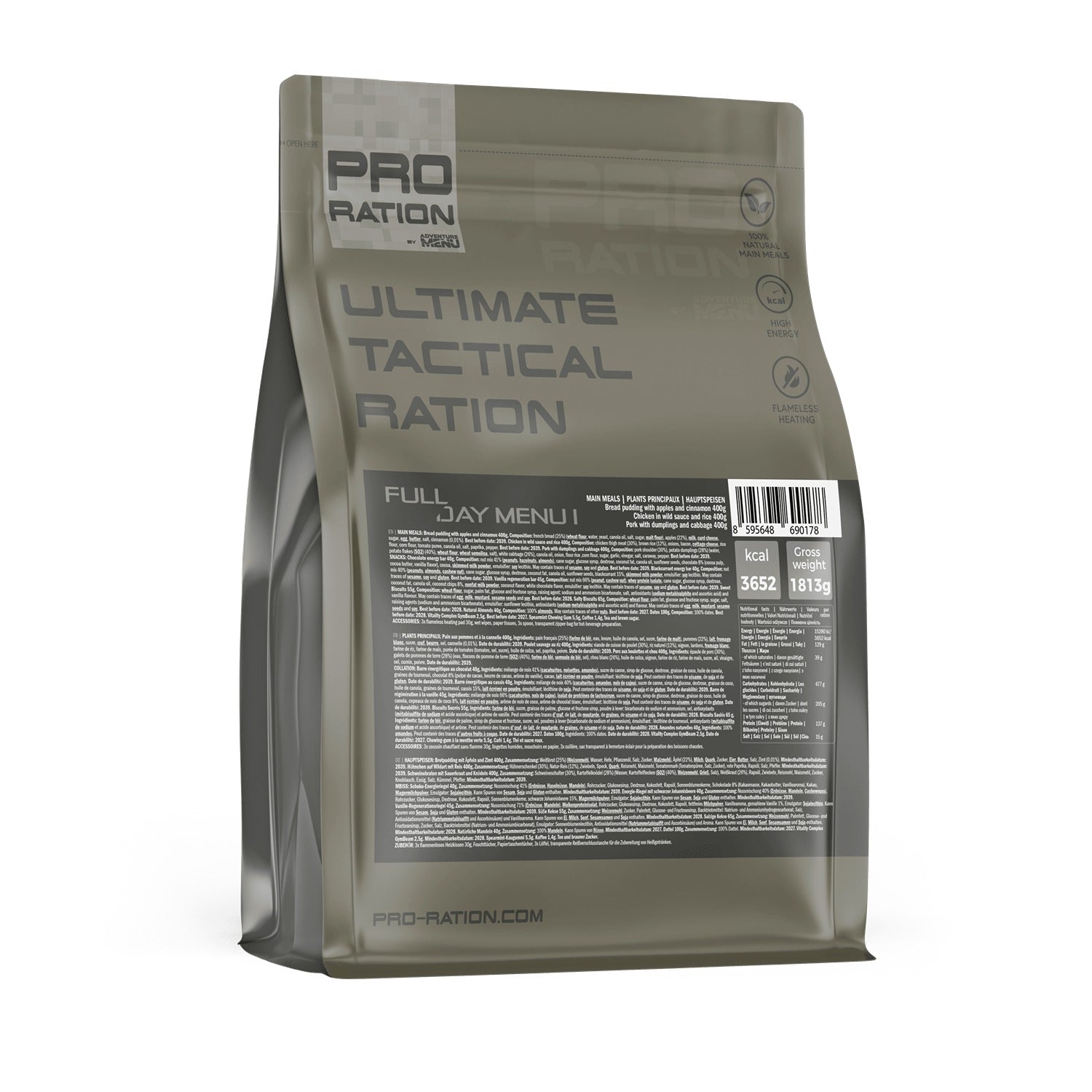 Pro Ration Ultimate Tactical Ration Full-Day Menu I