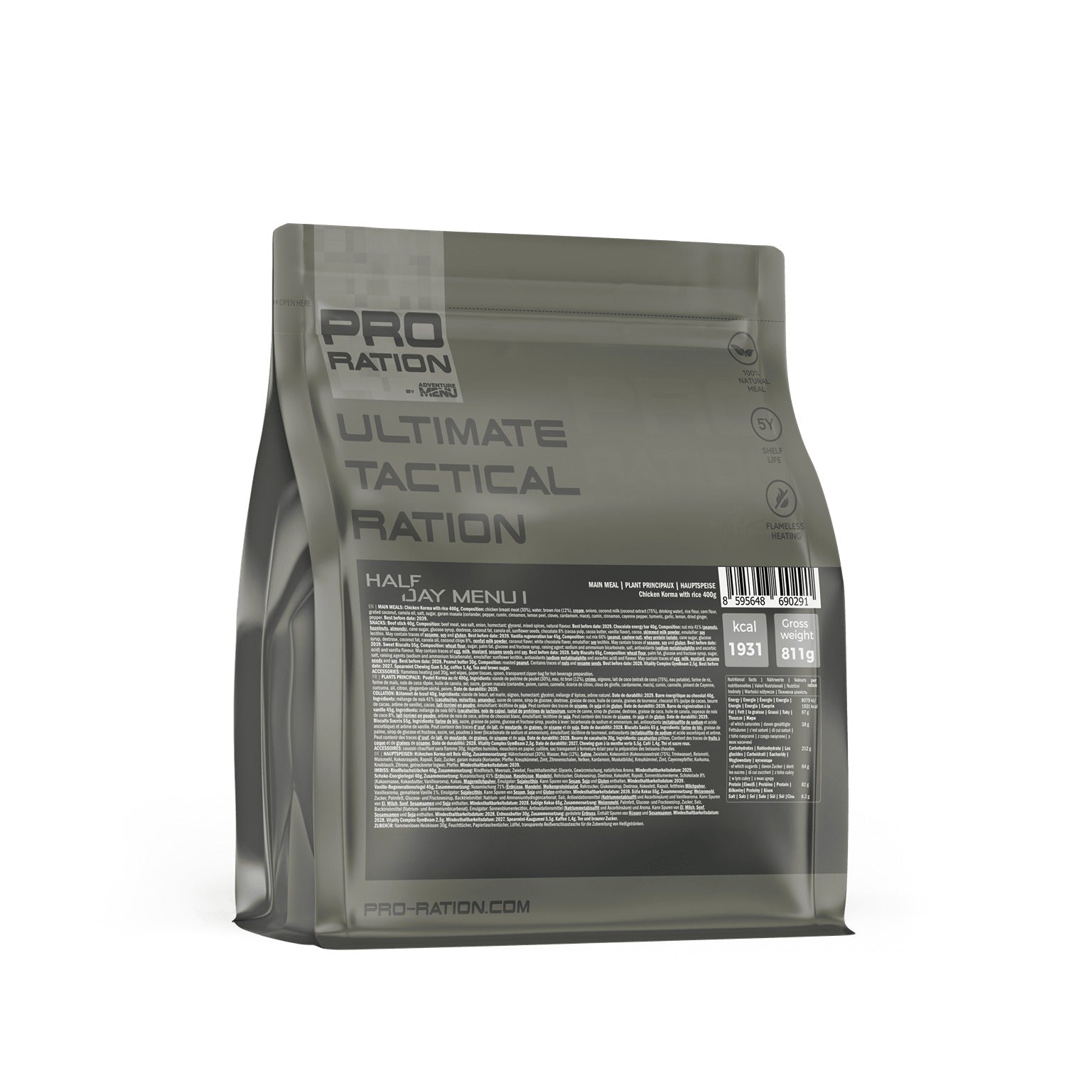 Pro Ration Ultimate Tactical Ration Half-Day Menu I