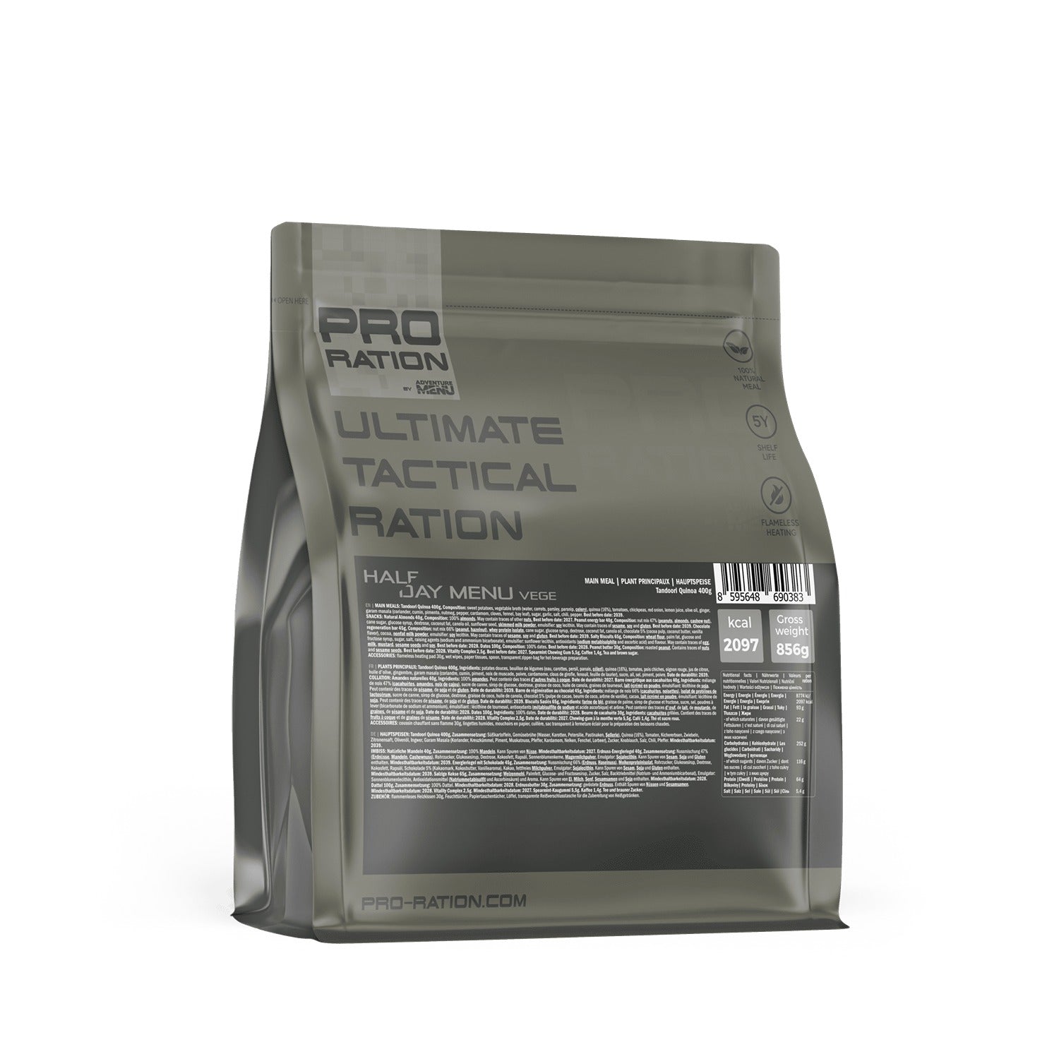 Pro Ration Ultimate Tactical Ration Half-Day Menu Vegetarian