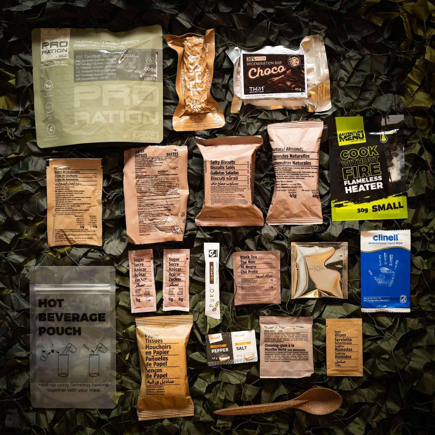 Pro Ration Ultimate Tactical Ration Half-Day Menu Vegetarian