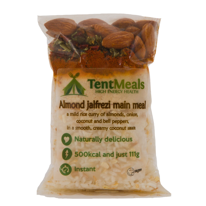 ***SALE***  TentMeals Almond Jalfrezi main meal - 500 kcal BBE MAY 2024