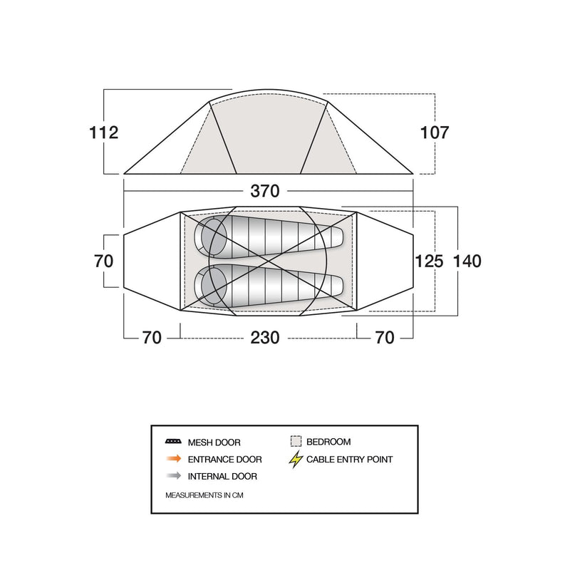 Vango F10 MTN 2 Tent - Alpine Green