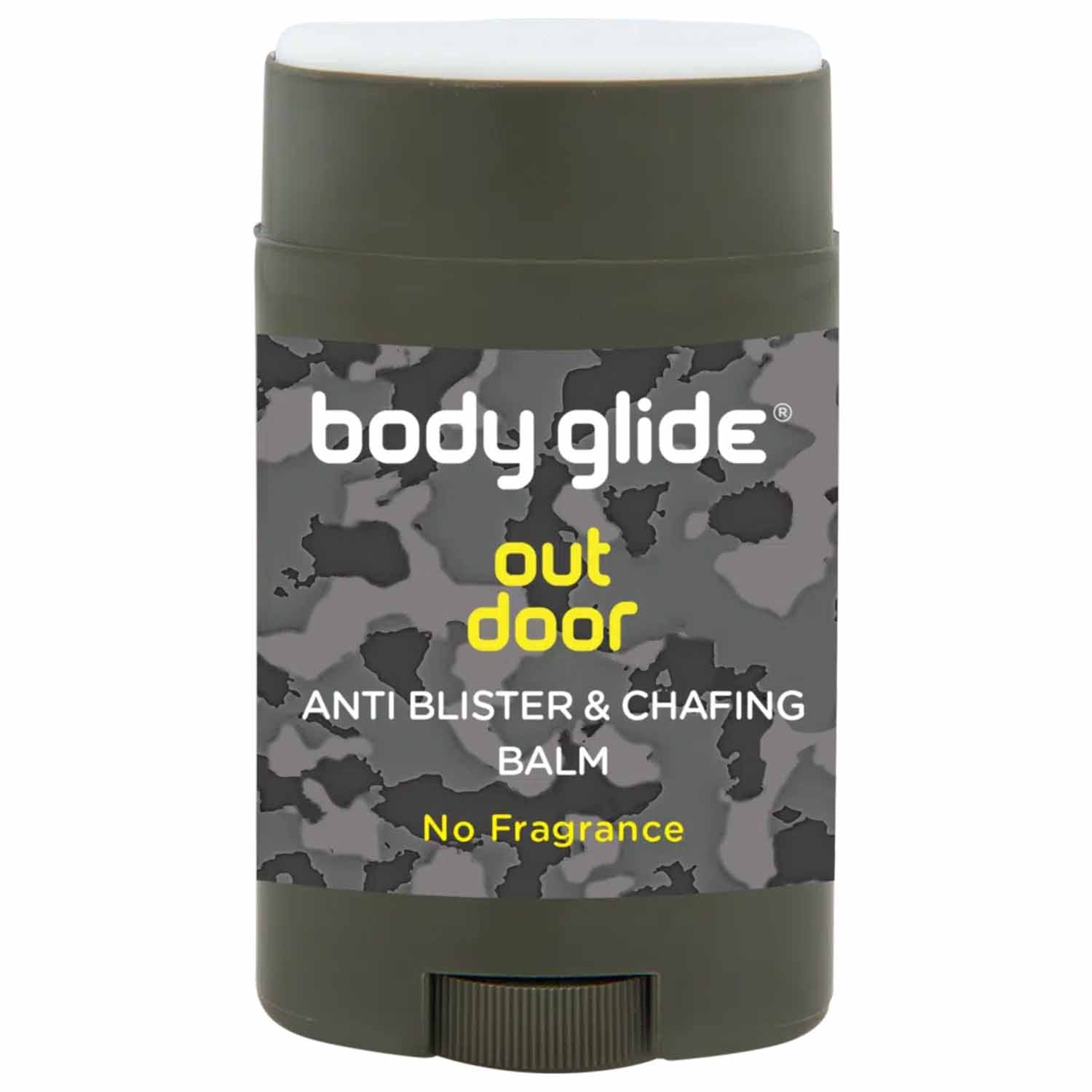 Body Glide outdoor anti blister and chafing balm stick on a white background