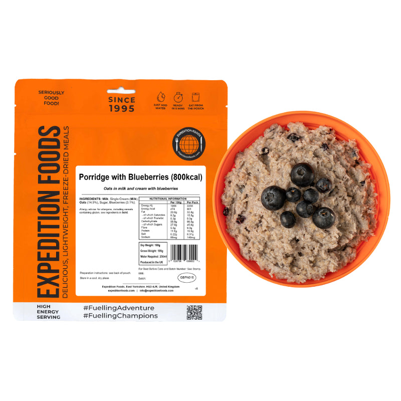 Expedition Foods Porridge with Blueberries (High Energy)