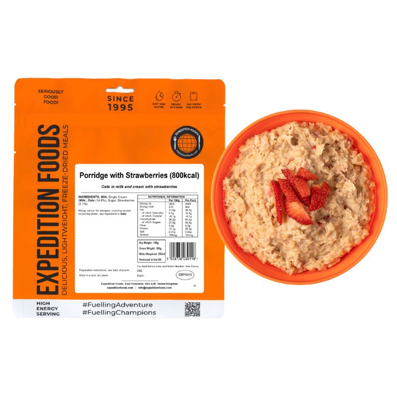 Expedition Foods Porridge with Strawberries (High Energy)