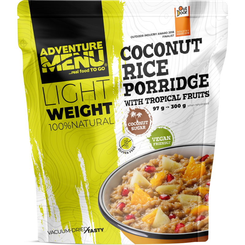Adventure Menu LIGHTWEIGHT - Coconut rice porridge with Tropical fruits