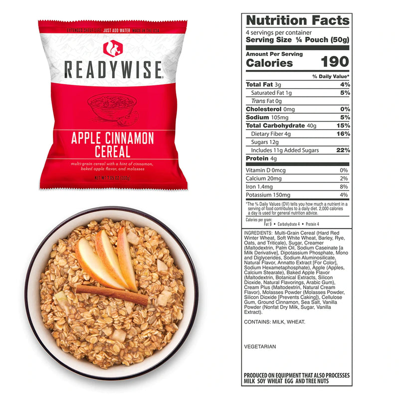 ReadyWise Freeze Dried Breakfast Bucket - 120 Servings