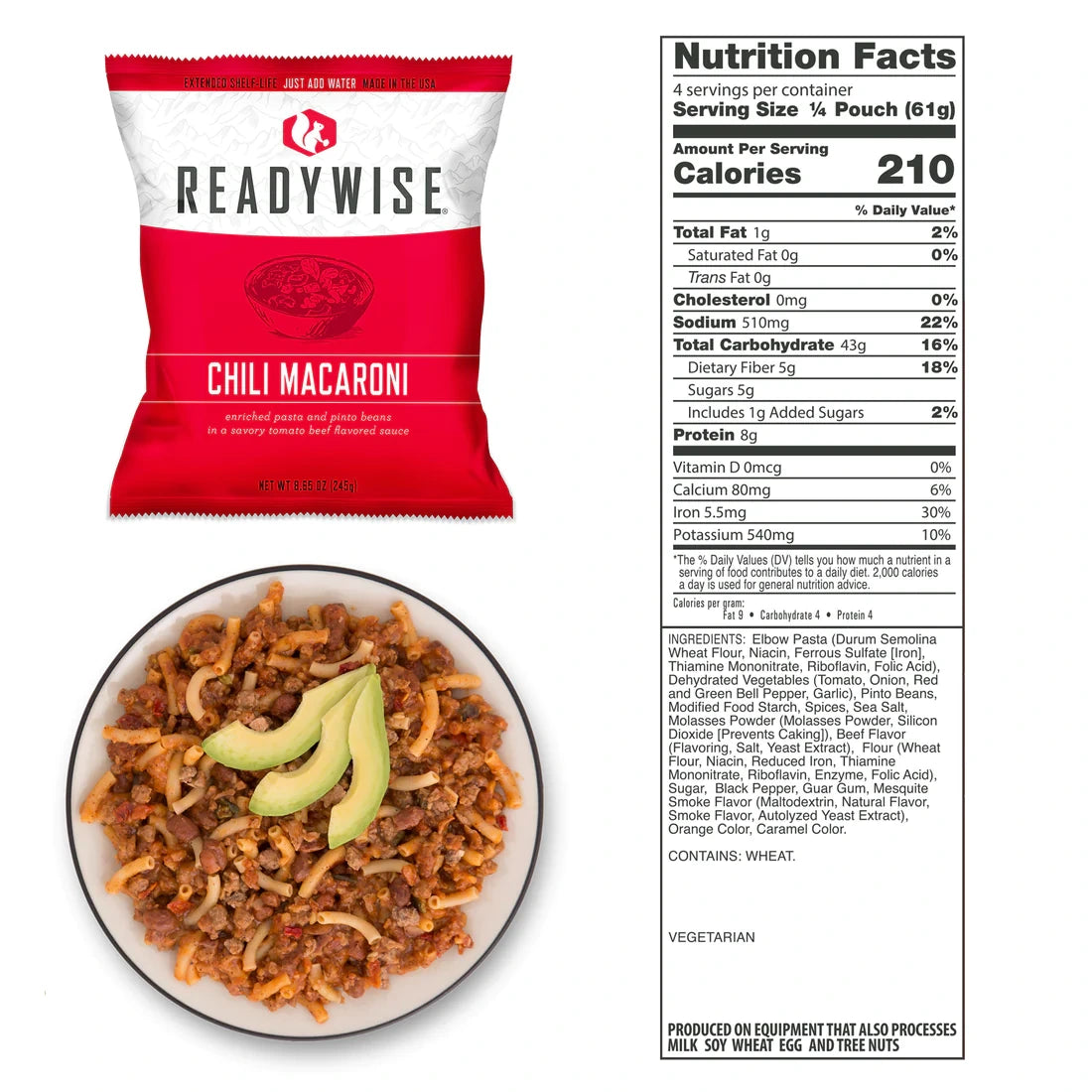 ReadyWise Freeze Dried Entrée Bucket - 60 Servings