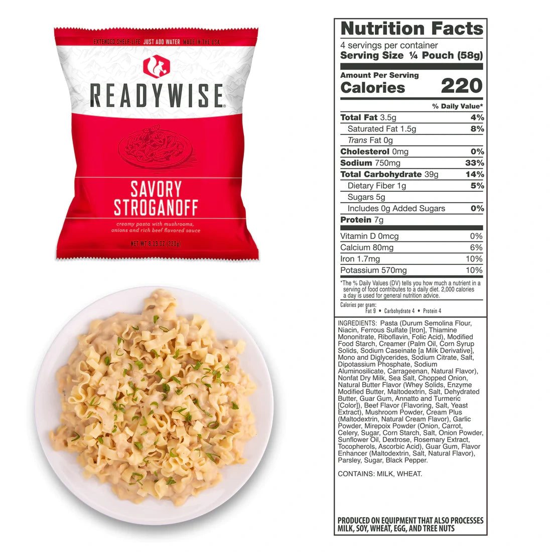 ReadyWise Freeze Dried Entrée Bucket - 60 Servings