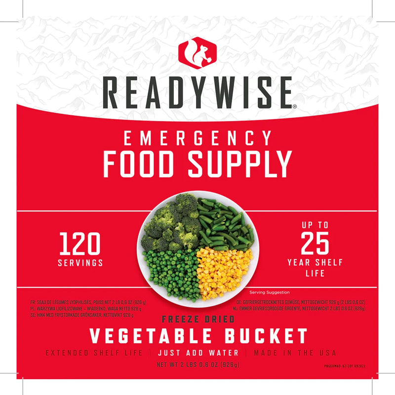 ReadyWise Freeze Dried Vegetable Bucket