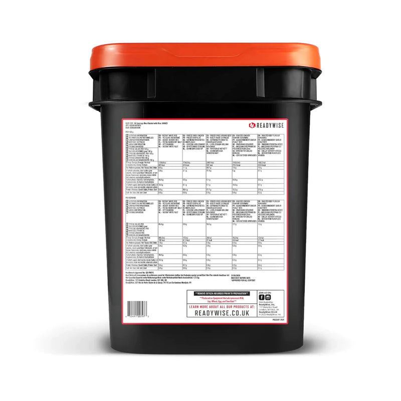 ReadyWise Meat & Rice Bucket - 80 Servings