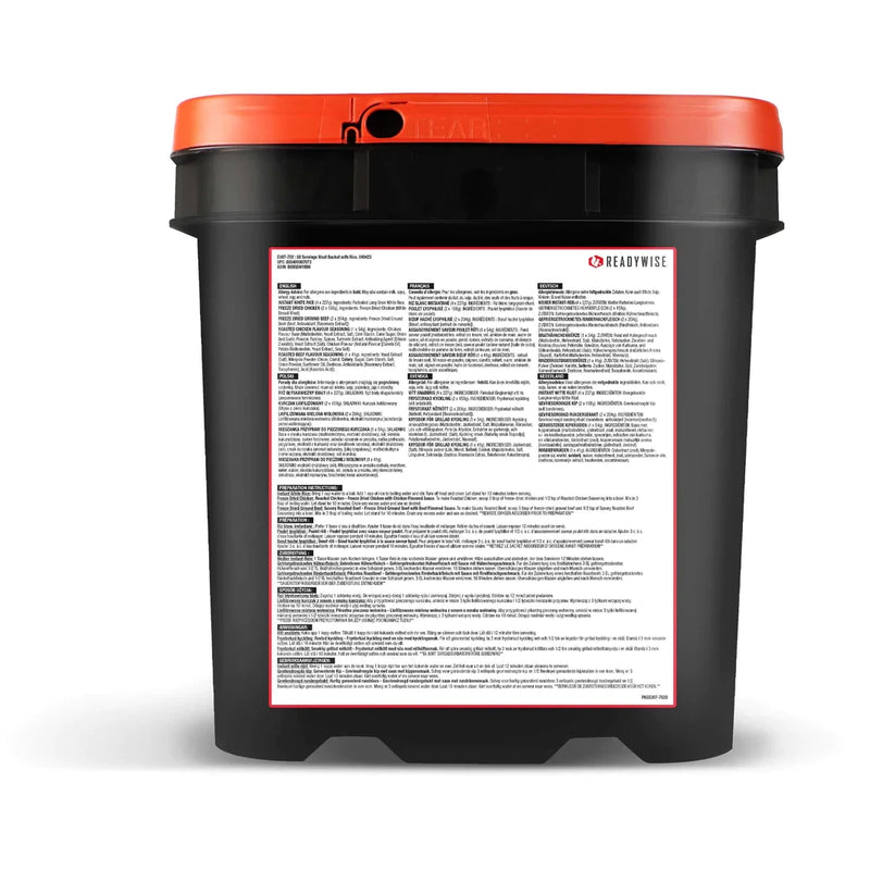 ReadyWise Meat & Rice Bucket - 80 Servings