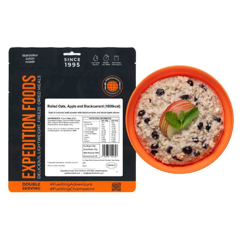 Expedition Foods Rolled Oats, Apple and Blackcurrant (1000 kcal)