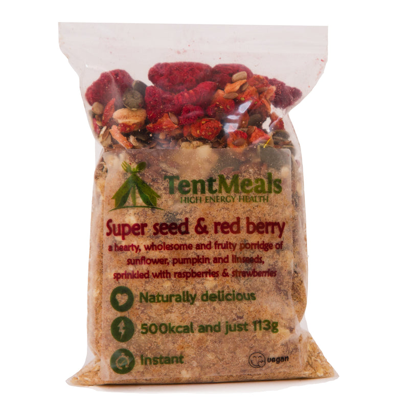 *** SALE *** TentMeals Super seed & red berry breakfast - 500 kcal - BBE February 2024