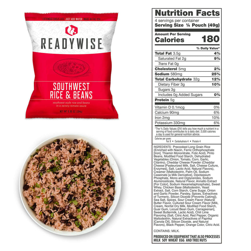 ReadyWise Emergency Food Supply - 120 Serving Entrée Vegetarian Meals