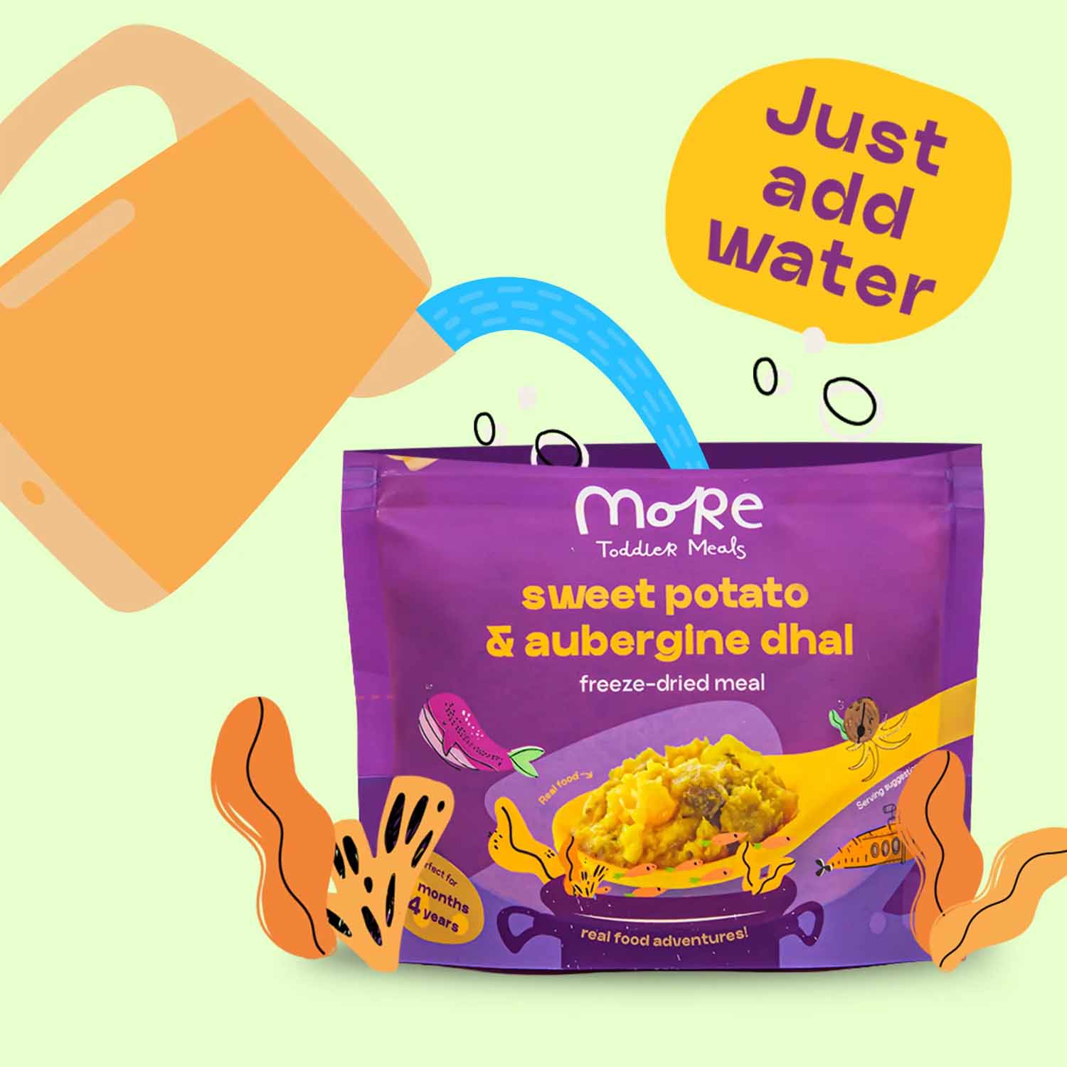 More Toddler Meals Sweet Potato & Aubergine Dhal