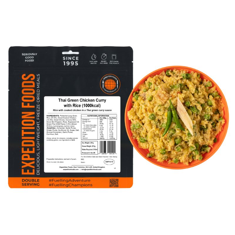 Expedition Foods Thai Green Chicken Curry with Rice (1000Kcal)