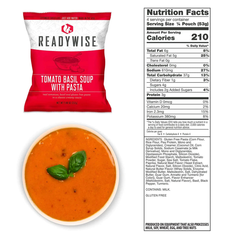 ReadyWise Freeze Dried Entrée Bucket - 60 Servings