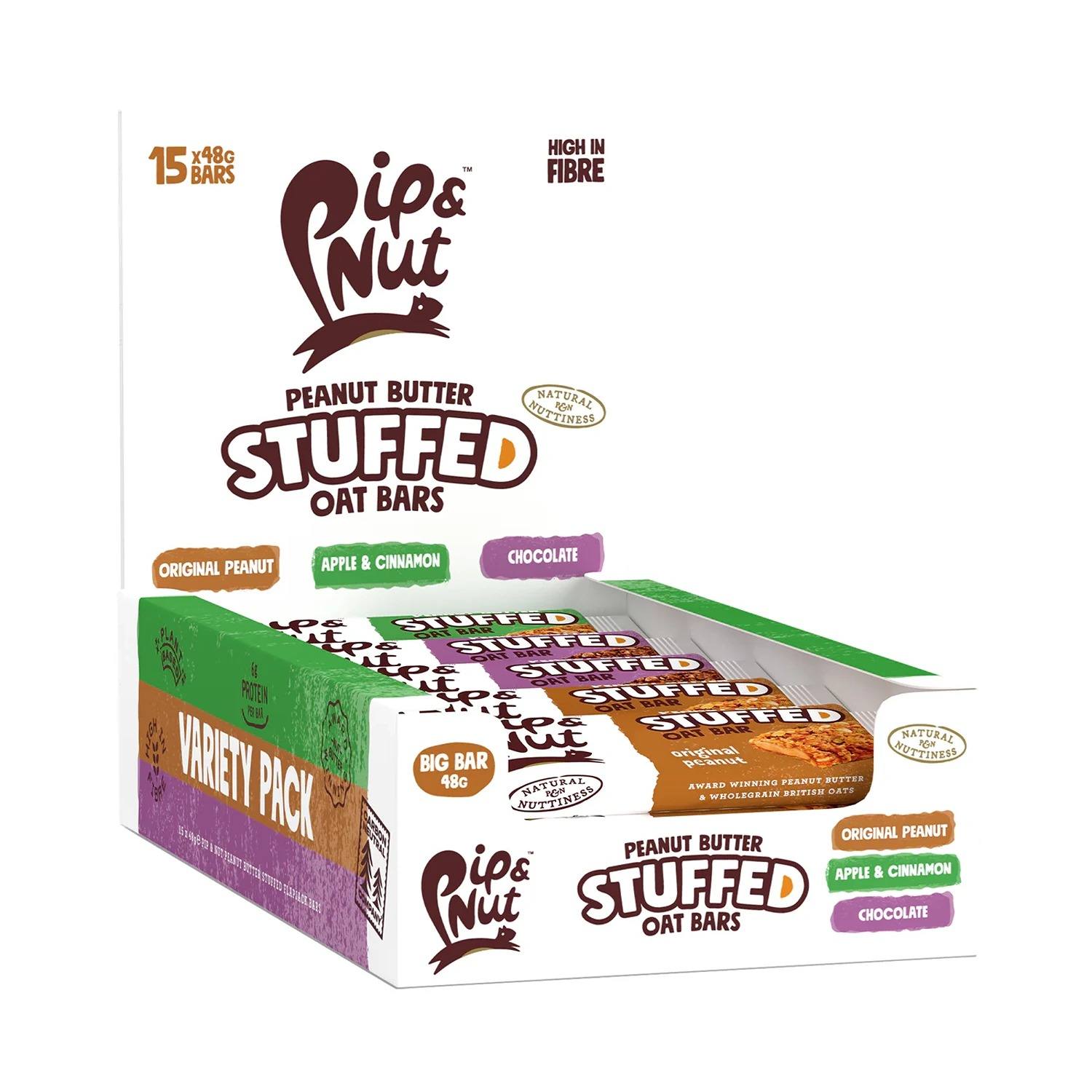 Pip & Nut Peanut Butter Stuffed Oat Bars Variety Pack
