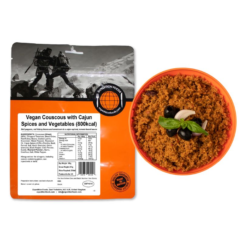 Expedition Foods Vegan Couscous with Cajun Spices and Vegetables (High Energy)