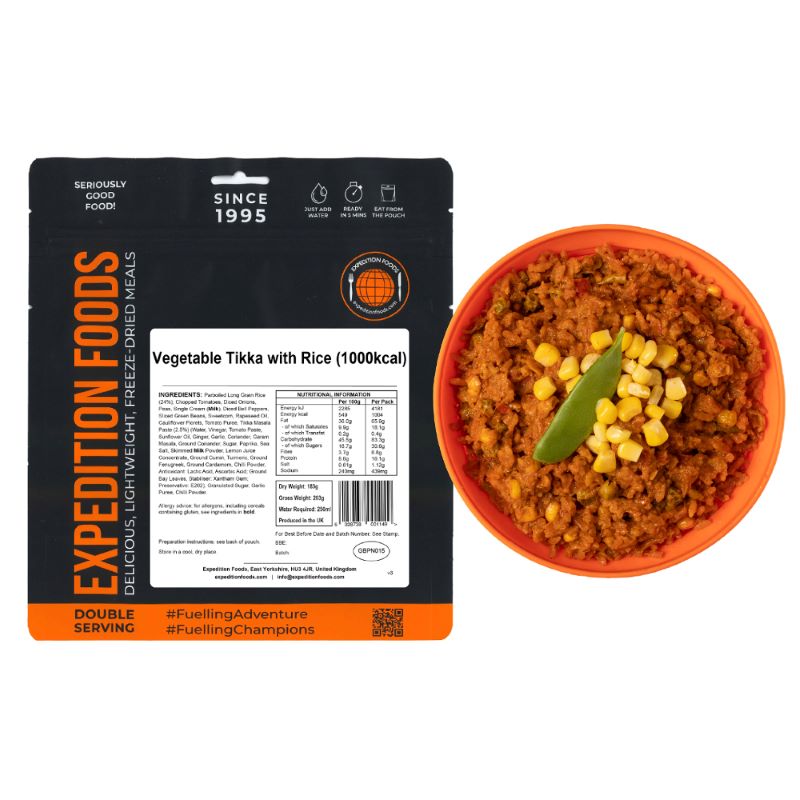 Expedition Foods Vegetable Tikka with Rice (1000Kcal)