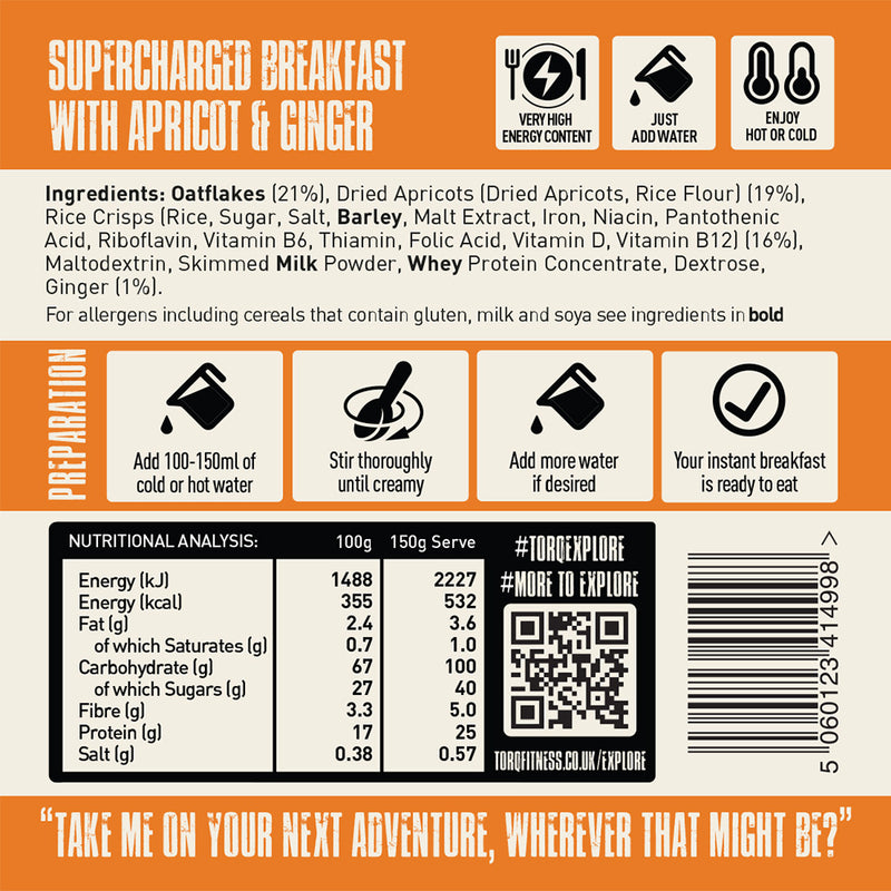 Torq Explore Breakfast - Supercharged Apricot & Ginger