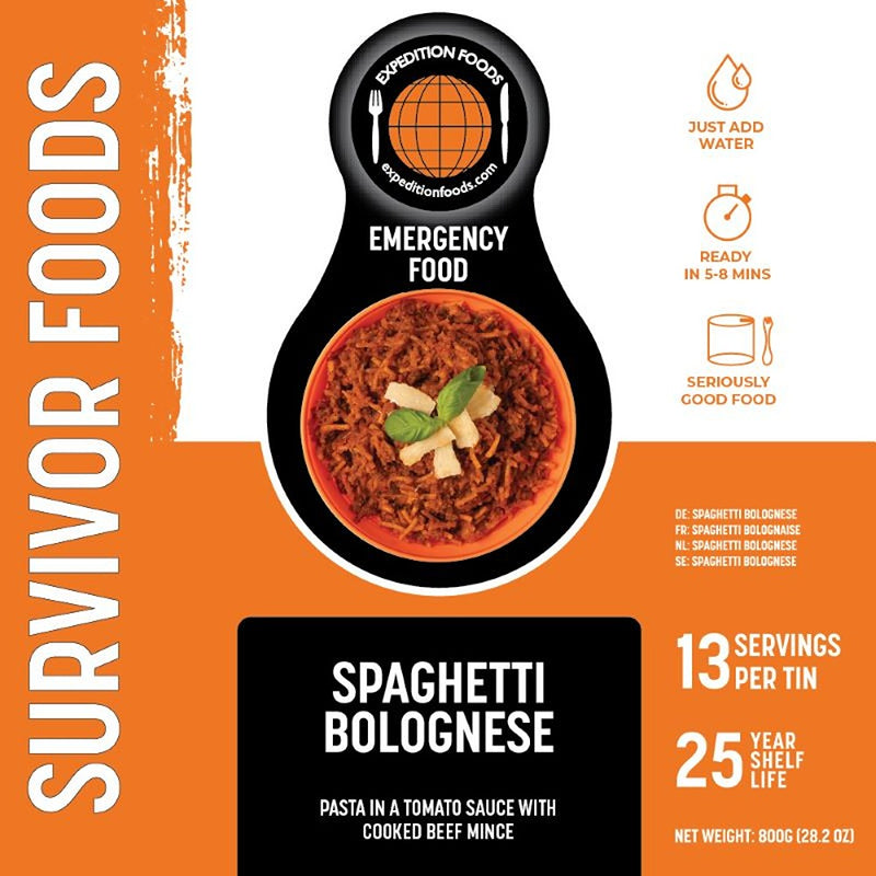 Expedition Foods Spaghetti Bolognese (SURVIVOR FOODS RANGE)