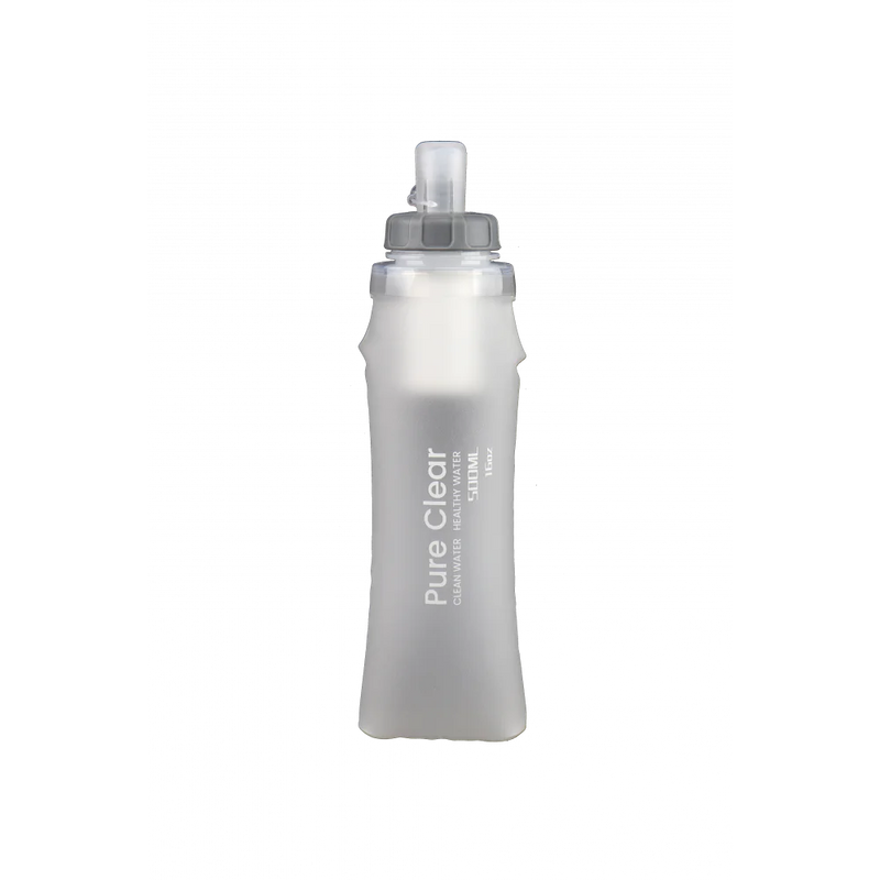 Pure Clear 500ml/1000ml Collapsible Squeeze Water Filter Bottle