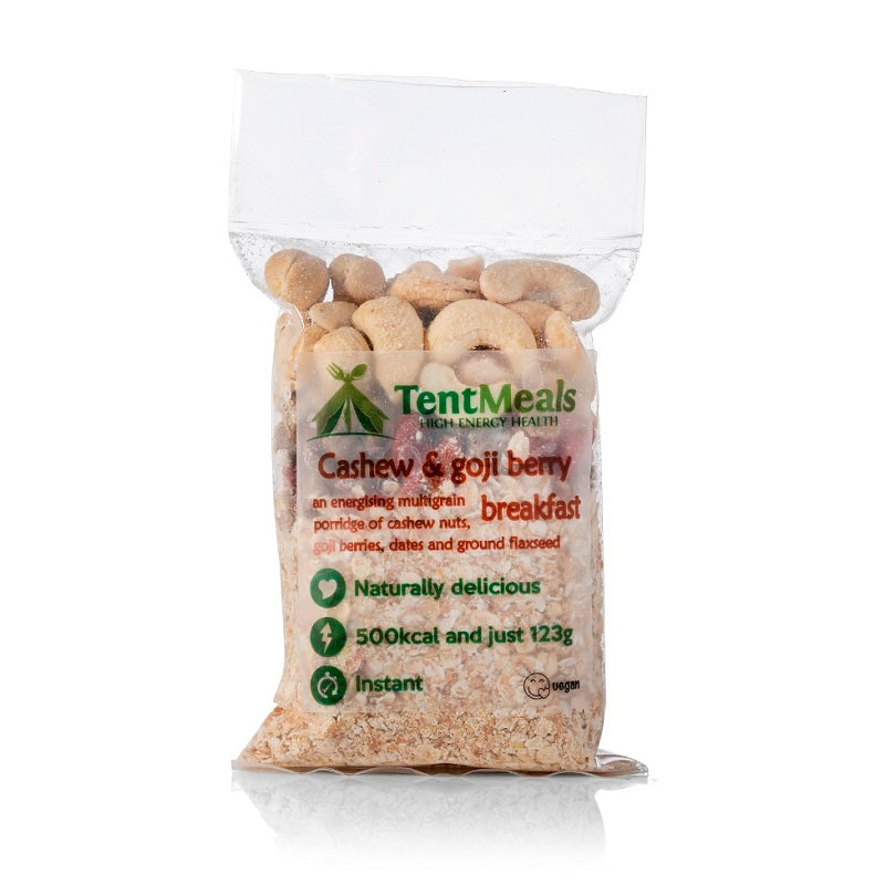 *** SALE*** TentMeals Cashew & goji berry breakfast - 500 kcal - BBE 01/06/26