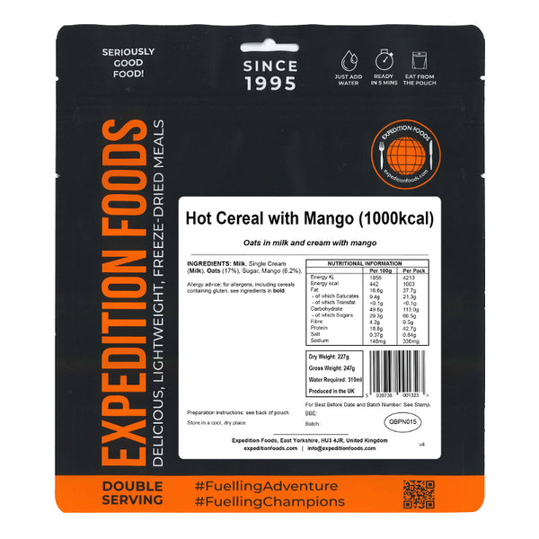 Expedition Foods Hot Cereal & Mango (1000 Kcal)