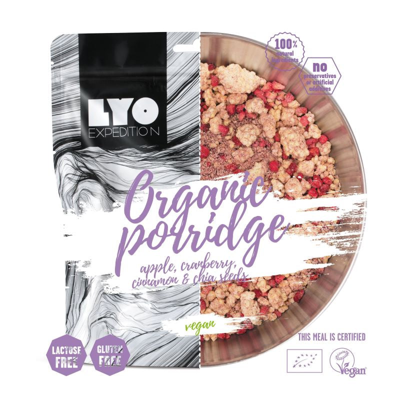 LYO Expedition Organic Porridge with Apple, Cranberry, Cinnamon and Chia Seeds