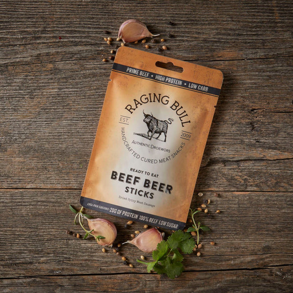 Raging Bull Original Beef Beer Droewors Sticks