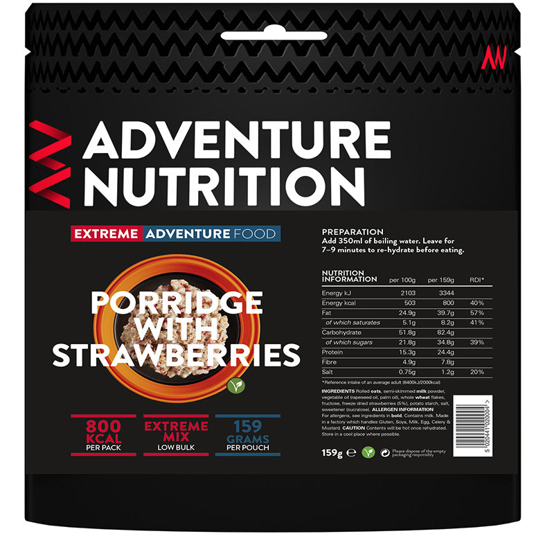 Extreme Adventure Food Porridge with Strawberries - 800Kcal