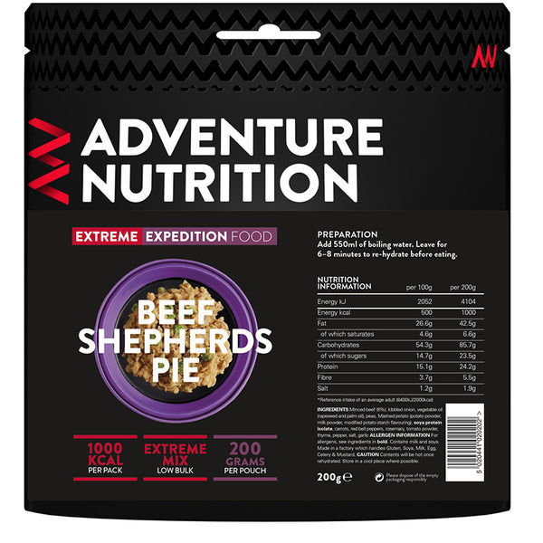 Adventure Nutrition Beef Shepherds Pie - 1000 Kcal