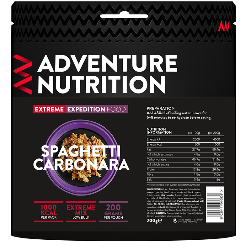 Adventure Nutrition Spaghetti Carbonara - 1000 Kcal