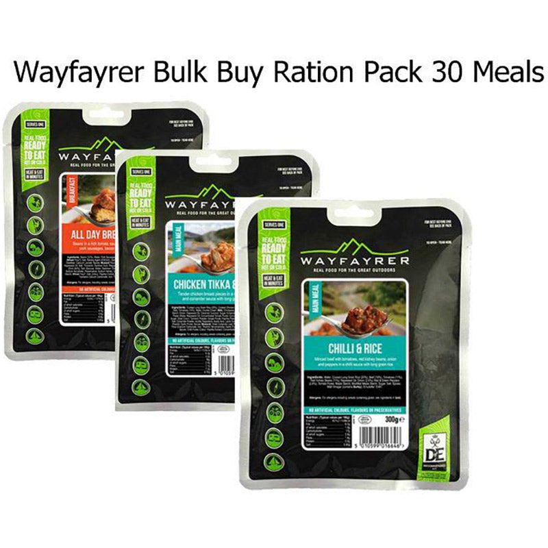 Wayfayrer Ready to Eat Bulk Buy Ration Pack 30 Meals