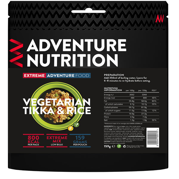 Extreme Adventure Food Vegetarian Tikka with Rice - 800Kcal