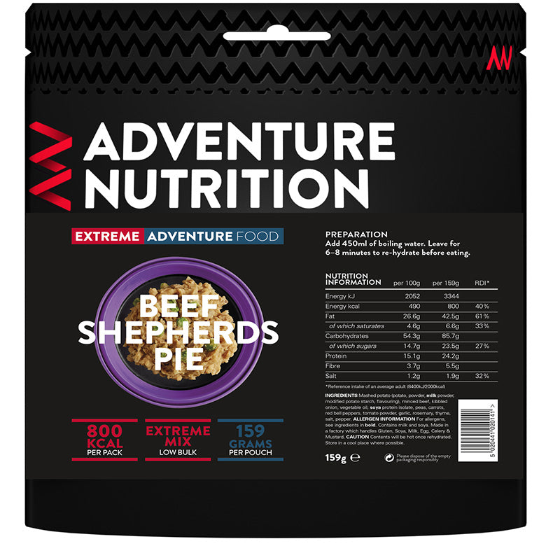 Extreme Adventure Food Beef Shepherds Pie - 800Kcal