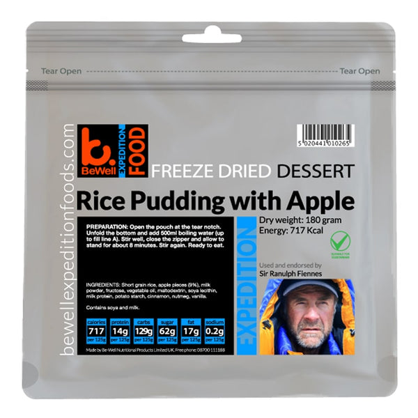 BeWell Expedition Food Rice Pudding with Apple Pieces