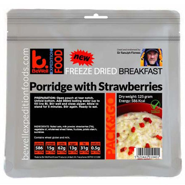 BeWell Expedition Food Porridge with Strawberries