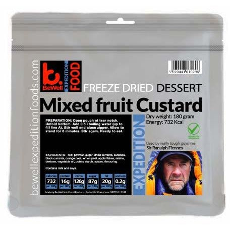 BeWell Expedition Food Custard with Mixed Fruit