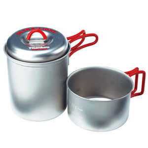 Evernew Titanium Ultralight Cookware Stacking Solo Pot Set (0.4L & 0.75L)