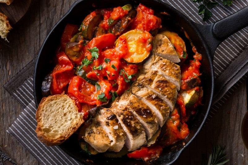 Adventure Menu Chicken supreme with ratatouille